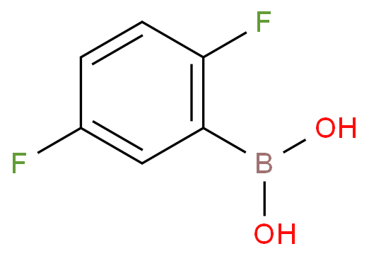 2,5-二氟苯硼酸化学结构式