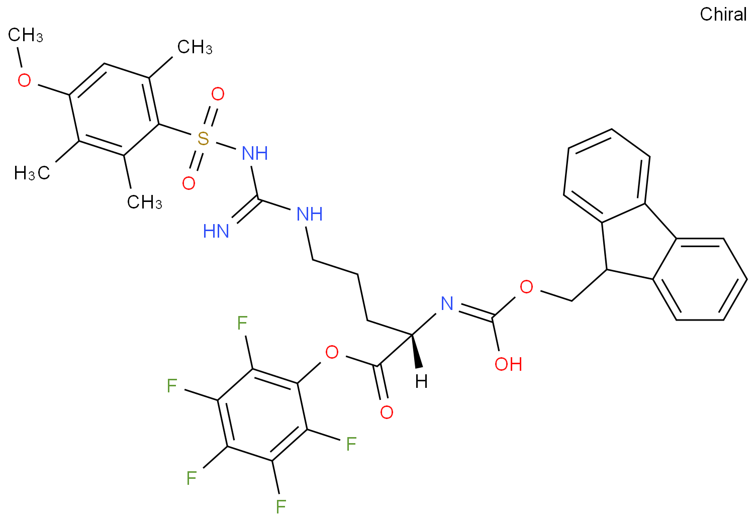 NΑ- FMOC-NΩ-(4-甲氧基-2,3,6-三甲基苯磺酰基)-L-精氨酸 五氟苯基酯