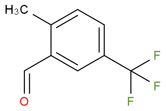 2-甲基-5-(三氟甲基)苯甲醛化学结构式