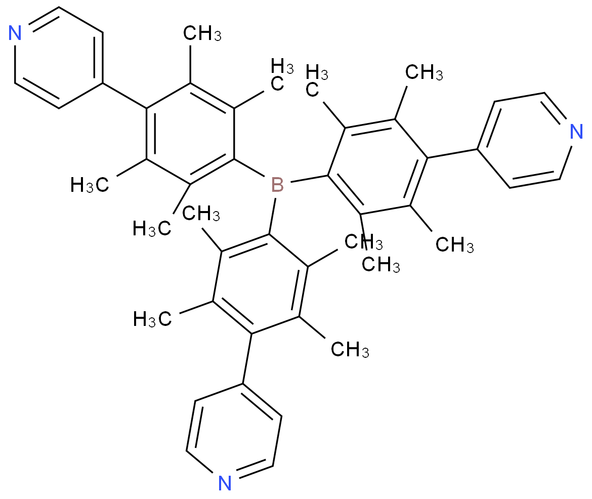 三(2,3,5,6-四甲基-4-(吡啶-4-基)苯基)硼烷CAS号1046498-57-0