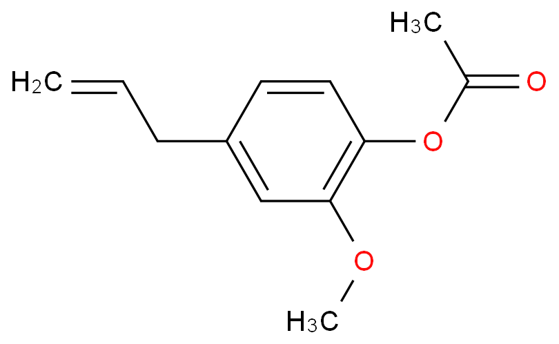 乙酸丁香酚酯化学结构式