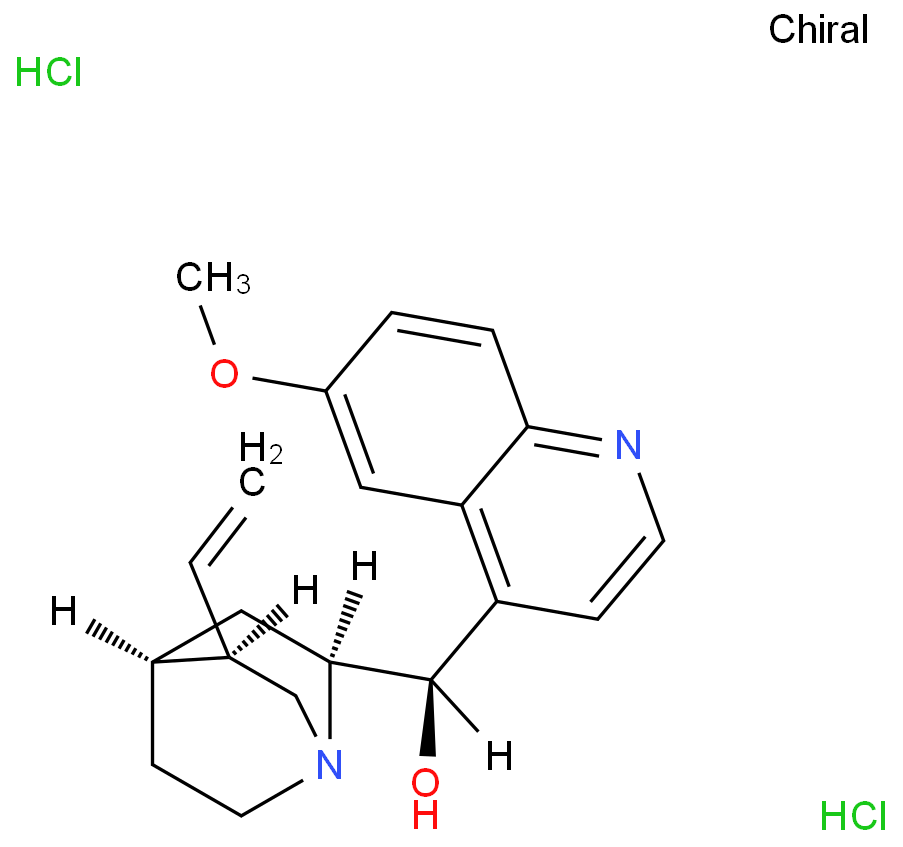 Quinine dihydrochloride structure