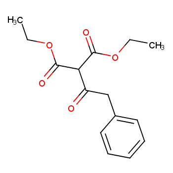 苯乙酰丙二酸二乙酯化学结构式