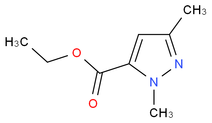 1,3-二甲基-1H-吡唑-5-甲酸乙酯化学结构式