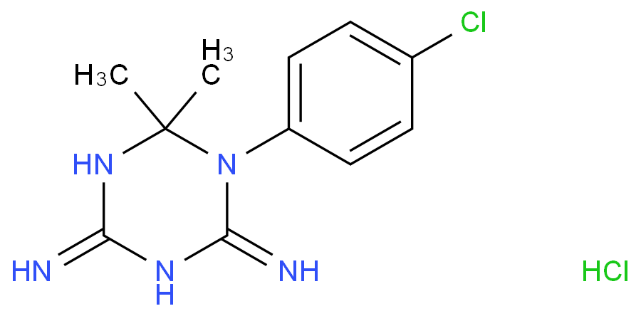 1,3,5-Triazine-2,4-diamine,1-(4-chlorophenyl)-1,6-dihydro-6,6-dimethyl-, hydrochloride (1:1)  