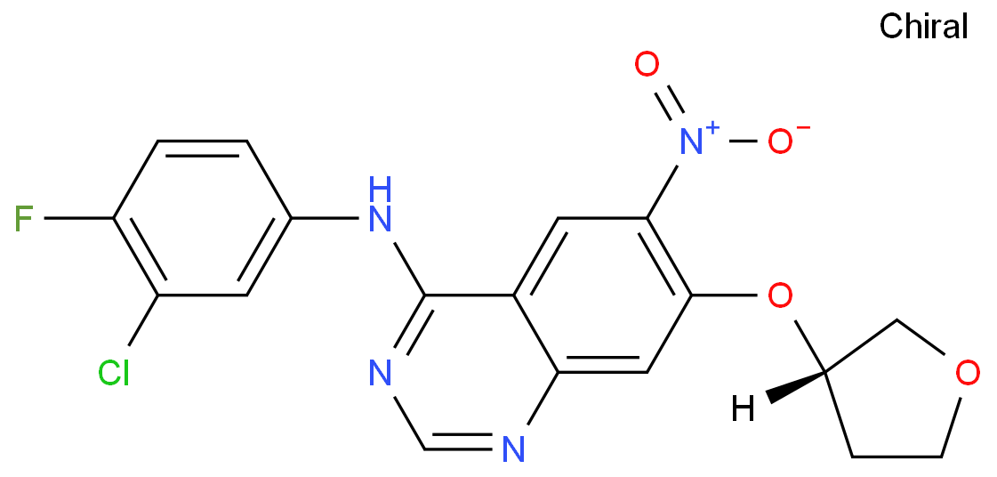 (S)-N-(3-氯-4-氟苯基)-6-硝基-7-((四氢呋喃-3-基)氧基)喹唑啉-4-胺