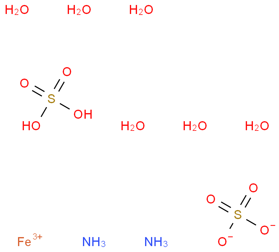 硫酸亚铁胺六水合物化学结构式