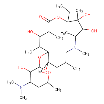 阿奇霉素德糖胺化学结构式