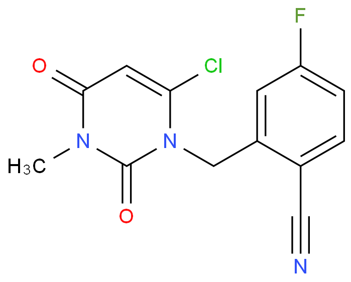 2-[(6-Chloro-3,4-dihydro-3-methyl-2,4-dioxo-1(2H)-pyrimidinyl)methyl]-4-fluorobenzonitrile  