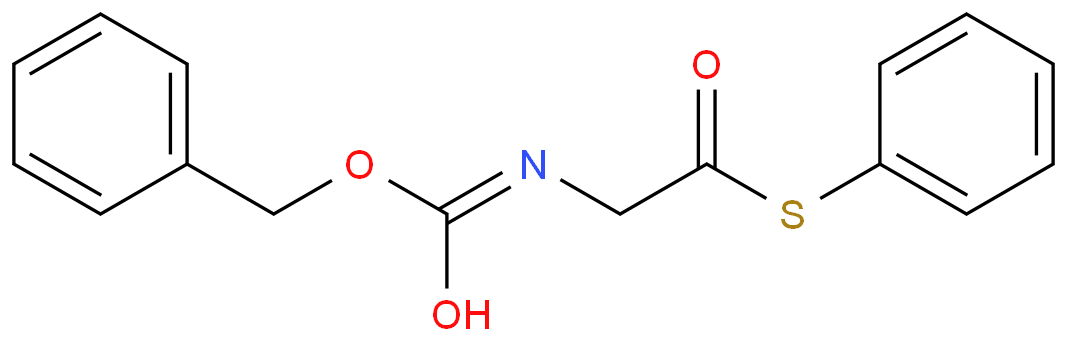 Sphenyl N-benzyloxycarbonylaminoethanothioate structure