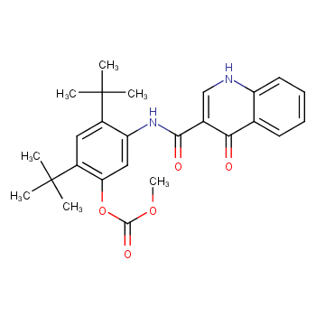 Carbonic acid 5-[[(1,4-dihydro-4-oxo-3-quinolinyl)carbonyl]amino]-2,4-bis(1,1-dimethylethyl)phenyl methyl ester