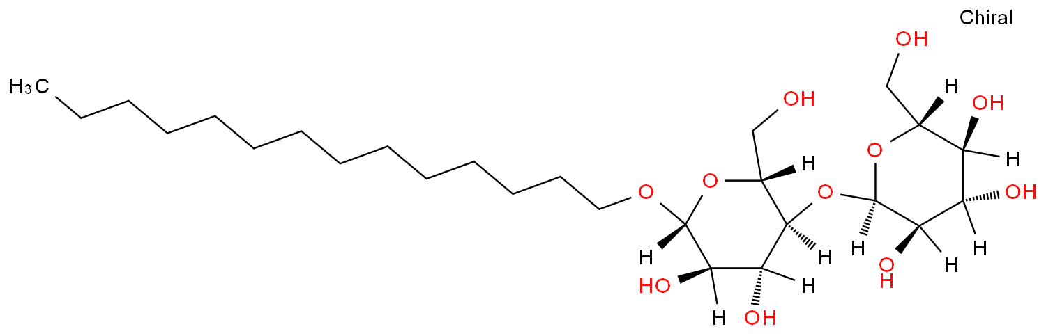 十四烷基-β-D-麦芽糖苷化学结构式