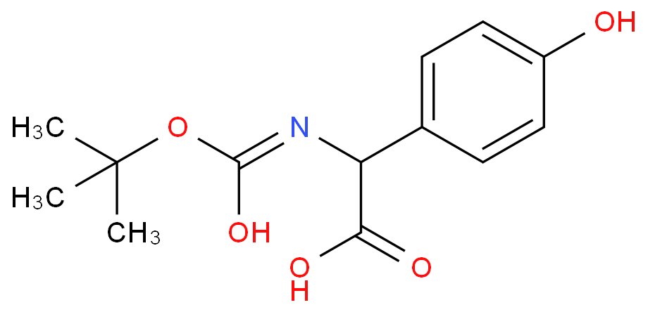 2-(叔丁氧羰基)氨基-2-(4-羟基苯基)乙酸，CAS号：53249-34-6 高校及研究所，先发后付，质量保证！！！
