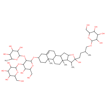 原纤细薯蓣皂苷化学结构式