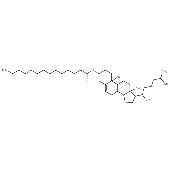 胆甾烯基豆蔻酸酯化学结构式