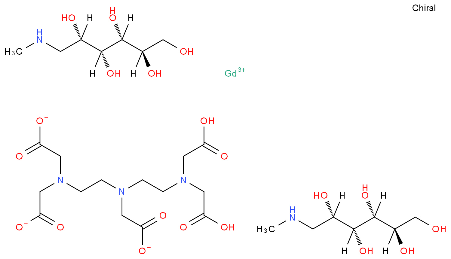 钆喷酸葡胺化学结构式