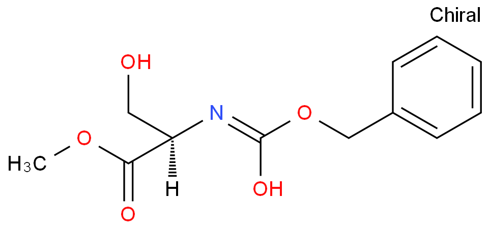 N-Z-D-丝氨酸甲酯化学结构式