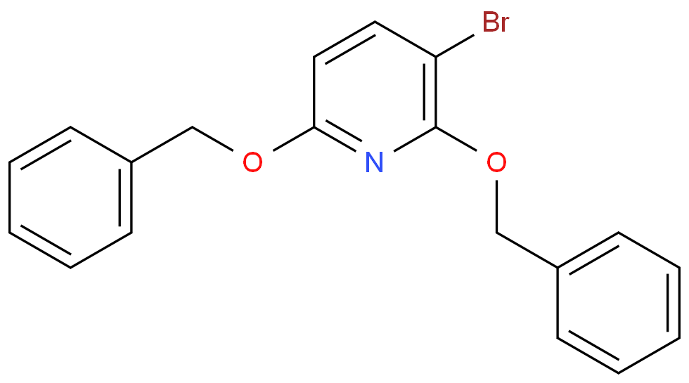 2,6-双(苄氧基)-3-溴吡啶化学结构式