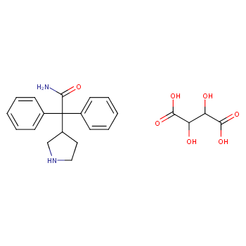 (S)-2,2-Diphenyl-2-(pyrrolidin-3-yl)acetamide (2R,3R)-2,3-dihydroxysuccinate