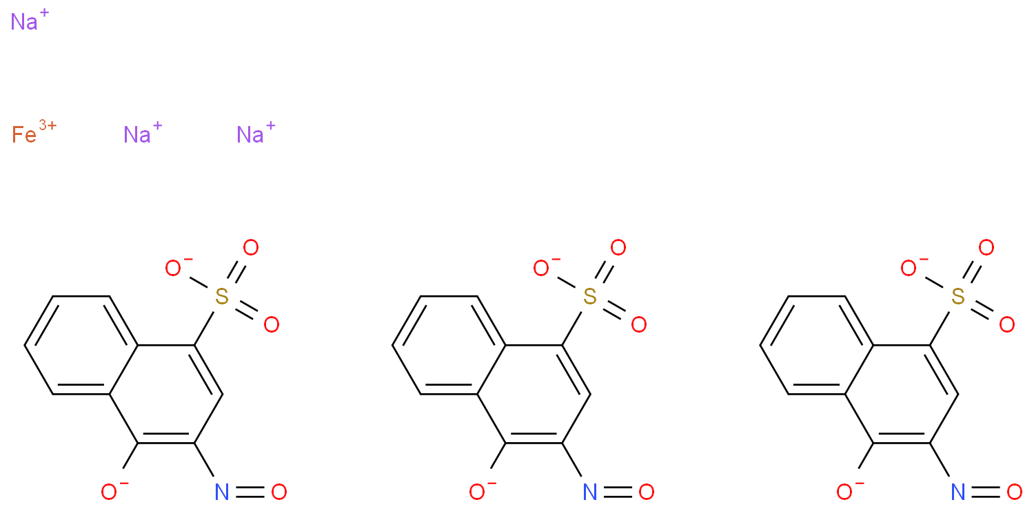 Ferrate(3-),tris[4-(hydroxy-kO)-3-(nitroso-kO)-1-naphthalenesulfonato(2-)]-,sodium (1:3)  