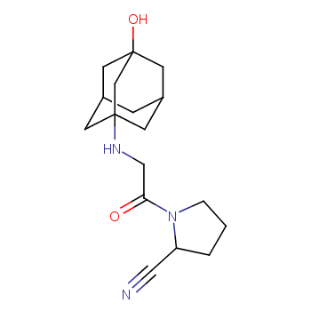 Vildagliptin structure