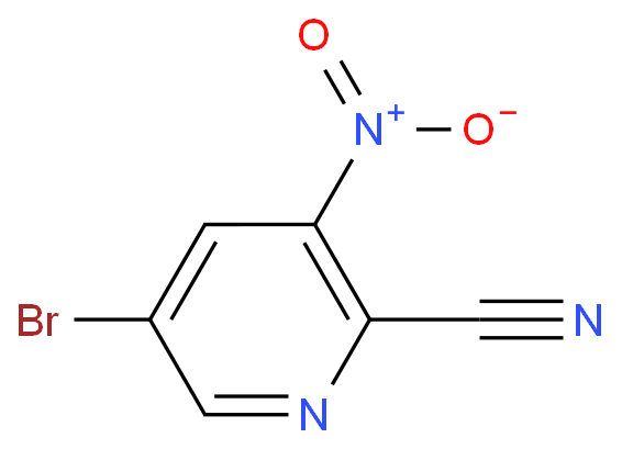 5-溴-2-氰基-3-硝基吡啶化学结构式