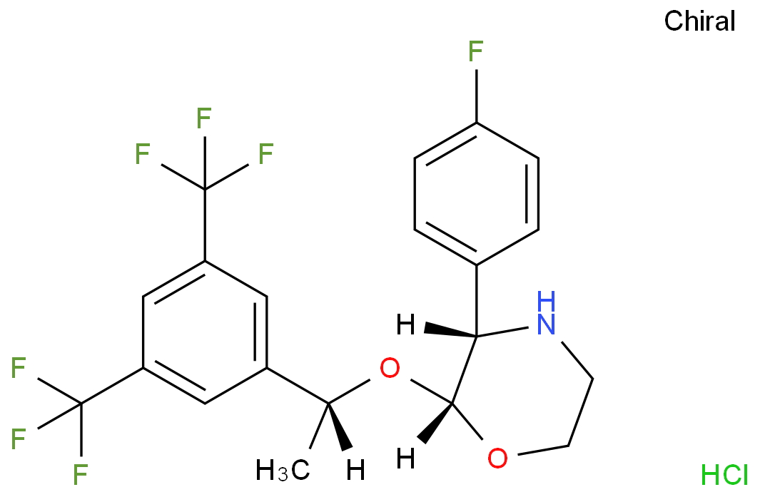 (2R,3S)-2-[(1R)-1-[3,5-双(三氟甲基)苯基]乙氧基]-3-(4-氟苯基)-吗啉盐酸盐/171482-05-6