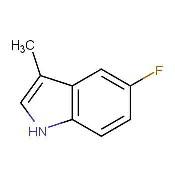 5-氟-3-甲基吲哚化学结构式