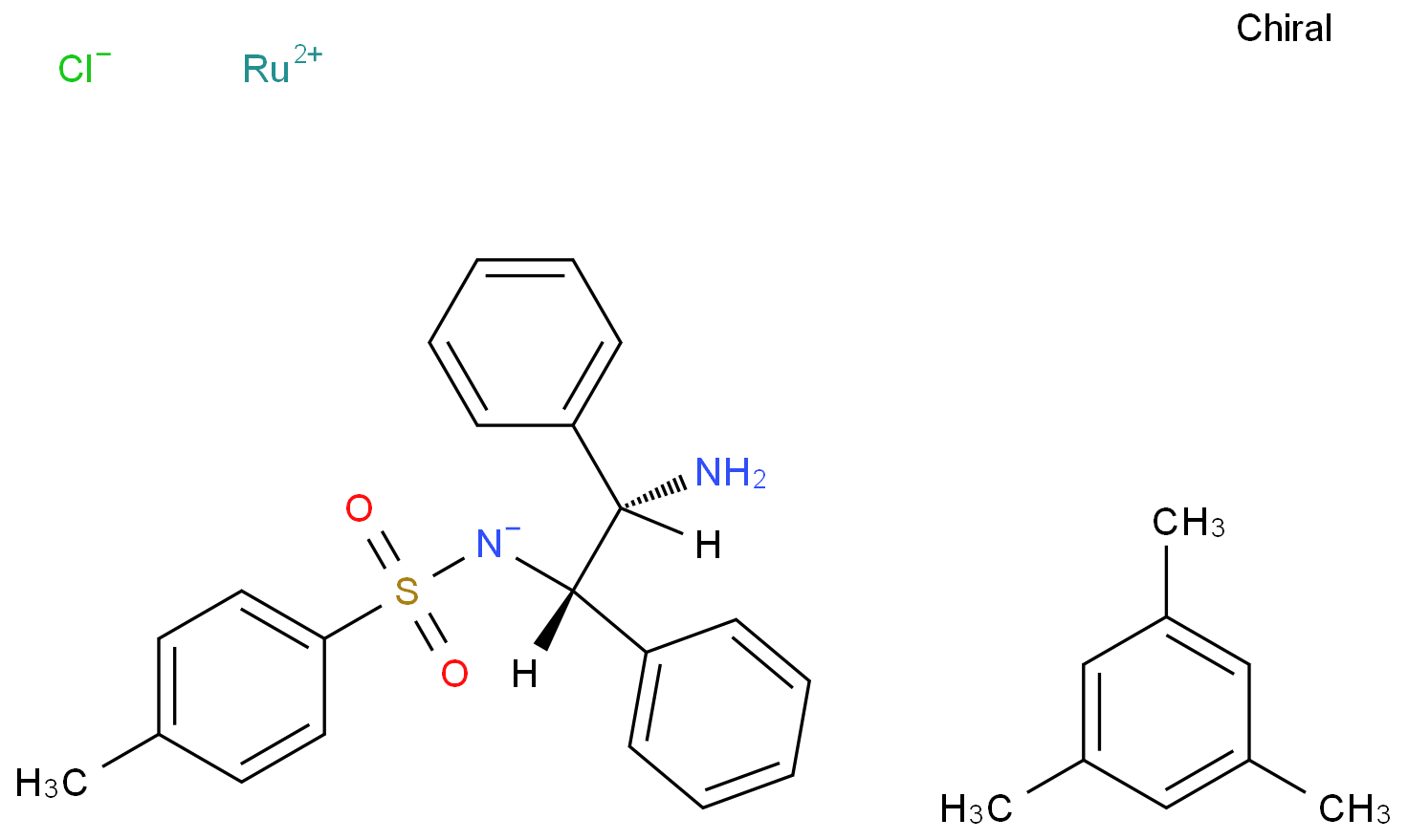 [N-[(1S,2S)-2-(氨基-κN)-1,2-二苯基乙基]-4-甲基苯磺酰胺基-κN]氯[(1,2,3,4,5,6-η)-1,3,5-三甲基苯]钌