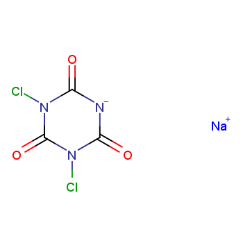 Sodium dichloroisocyanurate structure