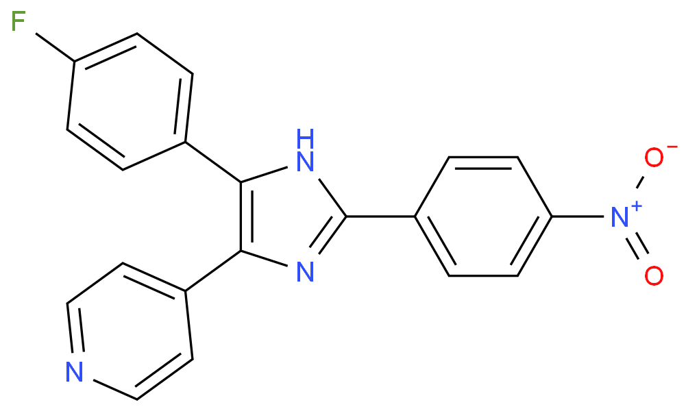 4-[4-(4-fluorophenyl)-2-(4-nitrophenyl)-1H-imidazol-5-yl]pyridine