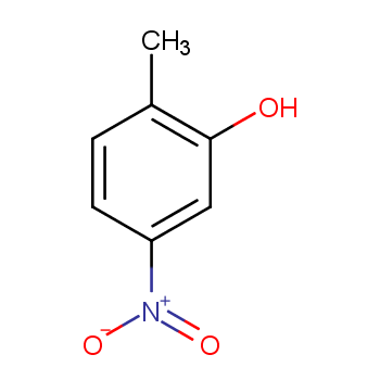 5-硝基-2-甲基苯酚化学结构式