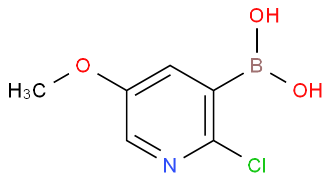 B-(2-氯-5-甲基吡啶-3-硼酸)化学结构式