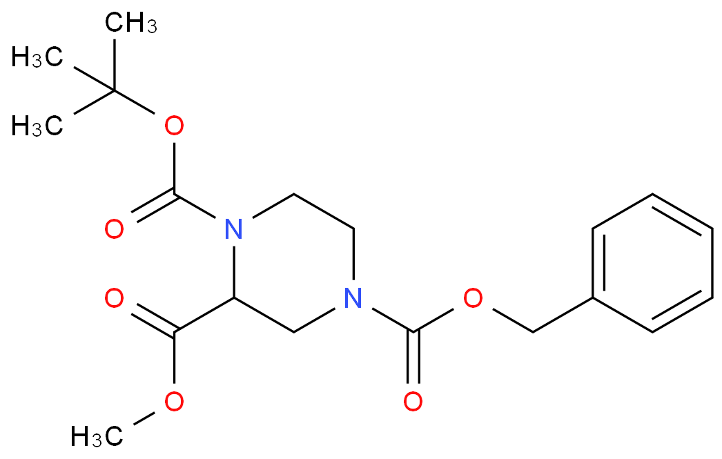 N-1-BOC-4-CBZ-2-哌嗪羧酸甲酯 CAS号:129799-14-0科研及生产专用 高校及研究所支持货到付款
