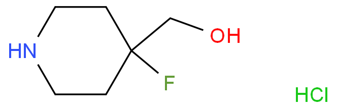 4-氟-4-哌啶甲醇盐酸盐化学结构式