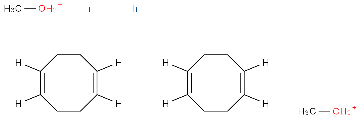 (1,5-环辛二烯)(甲氧基)铱(I)二聚体化学结构式