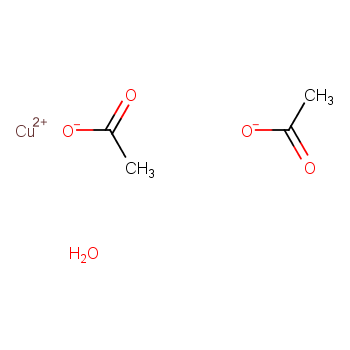 乙酸铜 一水合物化学结构式