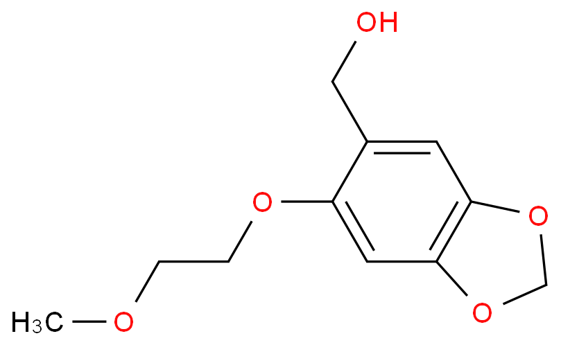 (6-(2-甲氧基乙氧基)苯并[d][1,3]二氧戊环-5-基)甲醇CAS号1209106-01-3；分析试剂/现货供应