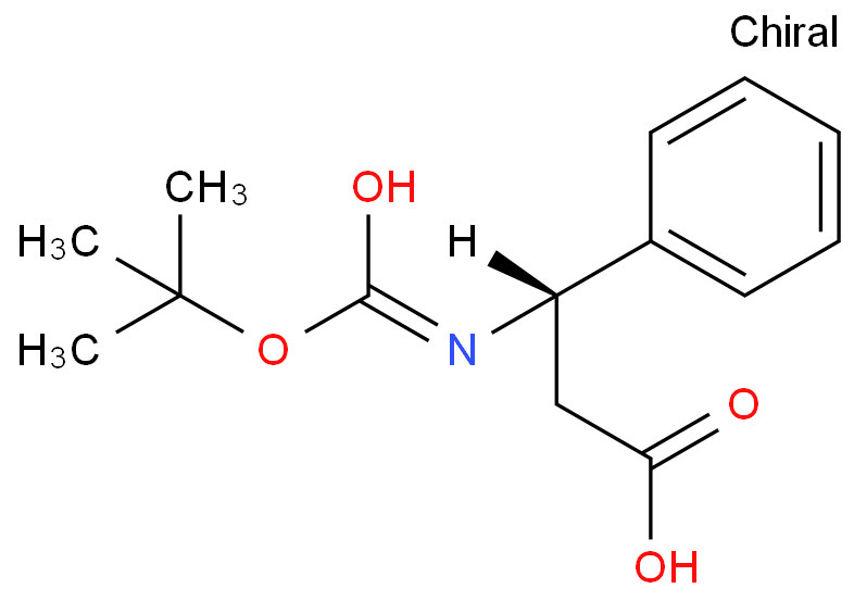 S-Boc-β-苯丙氨酸化学结构式