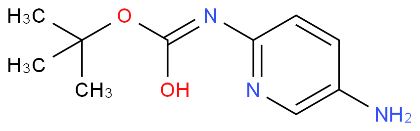 5-氨基吡啶-2-氨基甲酸叔丁酯化学结构式