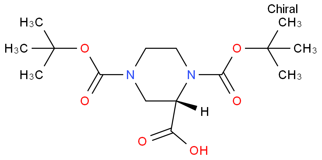 (S)1-N-boc-4-N-boc-哌嗪-2-甲酸