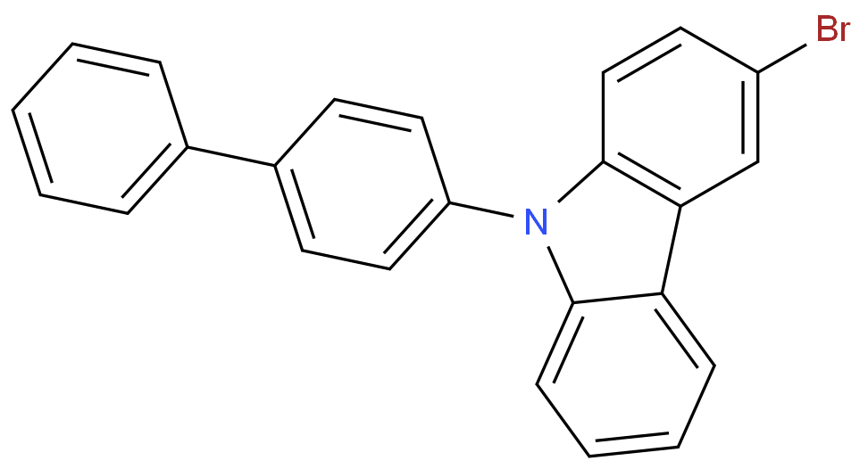 9-[1,1'-Biphenyl-4-yl]-3-bromo-9H-carbazole structure