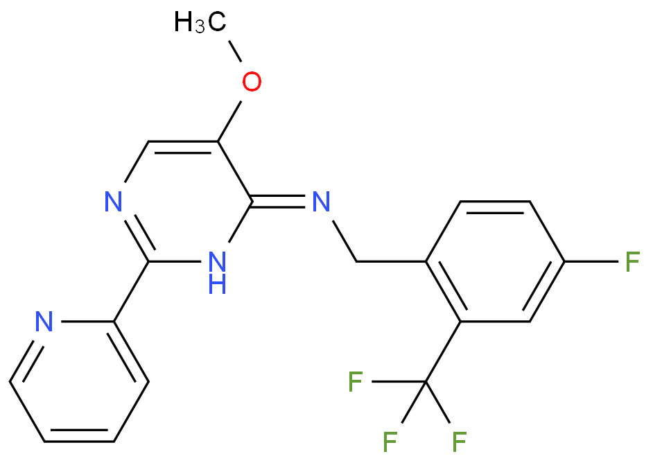 4-Pyrimidinamine, N-[[4-fluoro-2-(trifluoromethyl)phenyl]methyl]-5-methoxy-2-(2-pyridinyl)- 产品图片