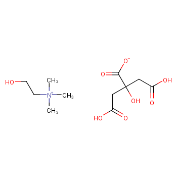 柠檬酸二氢胆碱化学结构式