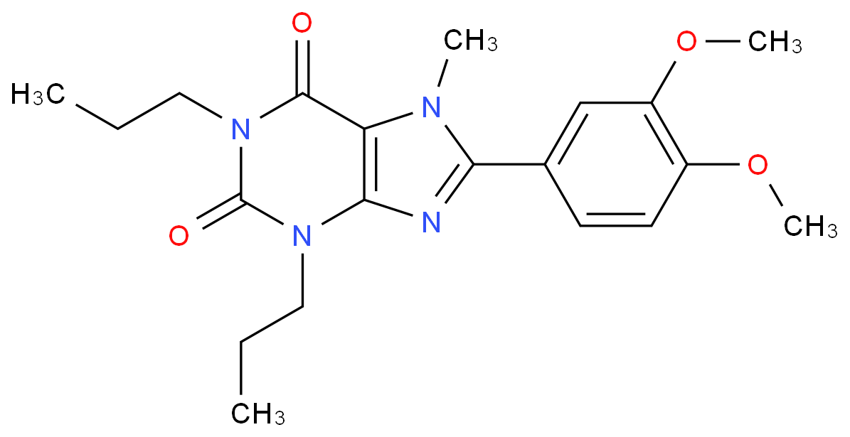 1H-Purine-2,6-dione,8-(3,4-dimethoxyphenyl)-3,7-dihydro-7-methyl-1,3-dipropyl-