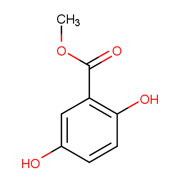 2,5-二羟基苯甲酸甲酯化学结构式
