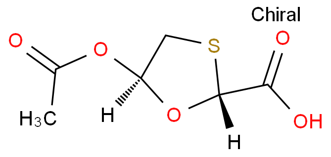 (2R,5R)-5-acetyloxy-1,3-oxathiolane-2-carboxylic acid