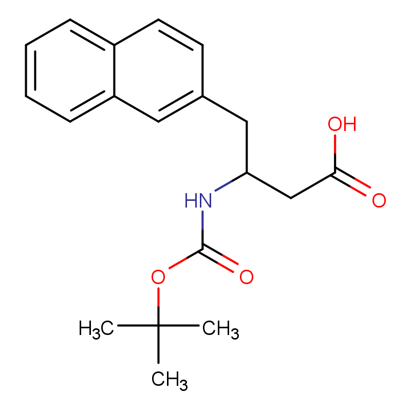 BOC-(R)-3-氨基-4-(2-萘基)-丁酸 CAS号:219297-10-6科研及生产专用 高校及研究所支持货到付款