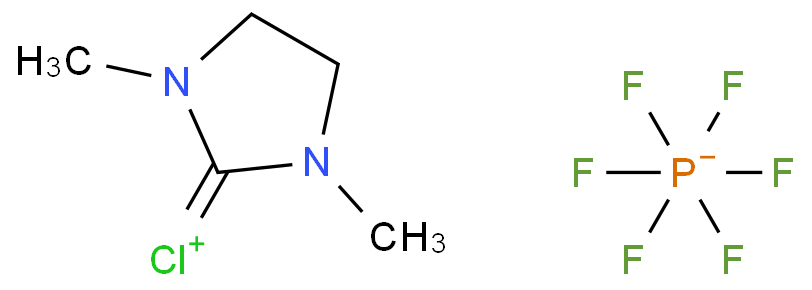 2-氯-1,3-二甲基咪唑六氟磷酸盐化学结构式