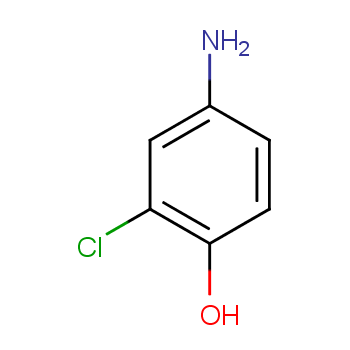 2-氯-4-氨基苯酚化学结构式